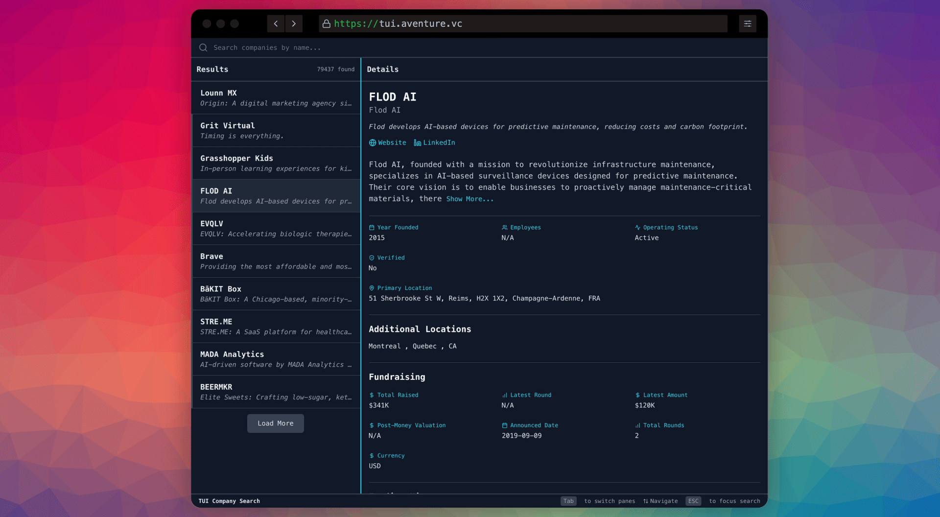 Company Research TUI screenshot