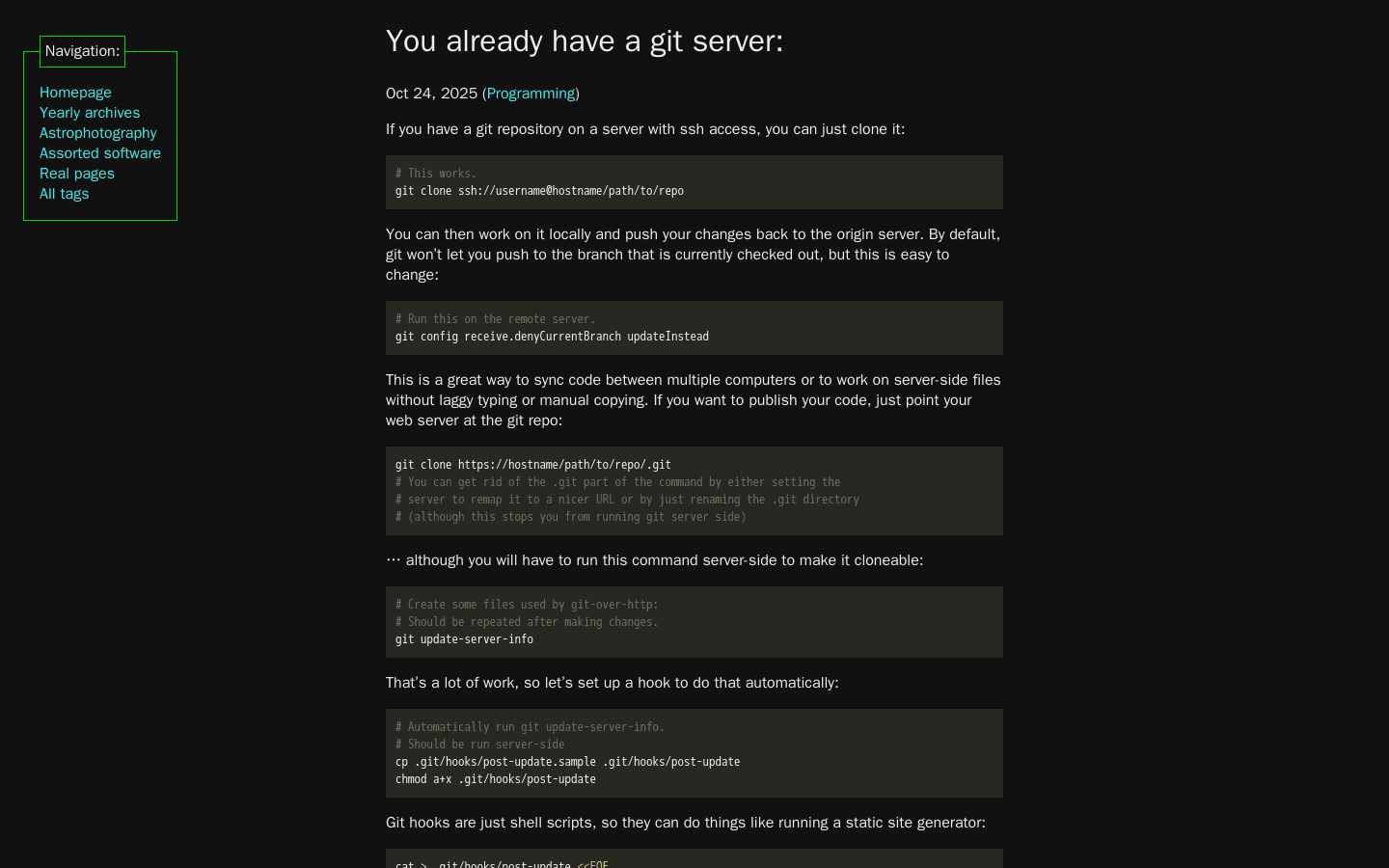 You already have a git server