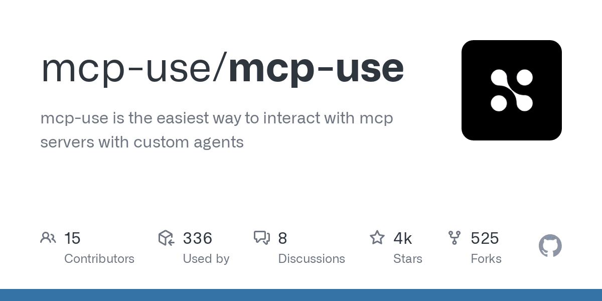 GitHub - mcp-use/mcp-use: mcp-use is the easiest way to interact with mcp servers with custom agents