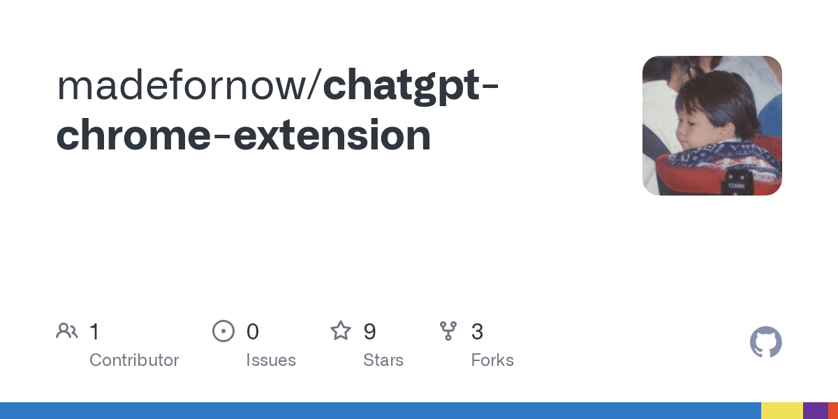 Preview of GitHub - madefornow/chatgpt-chrome-extension