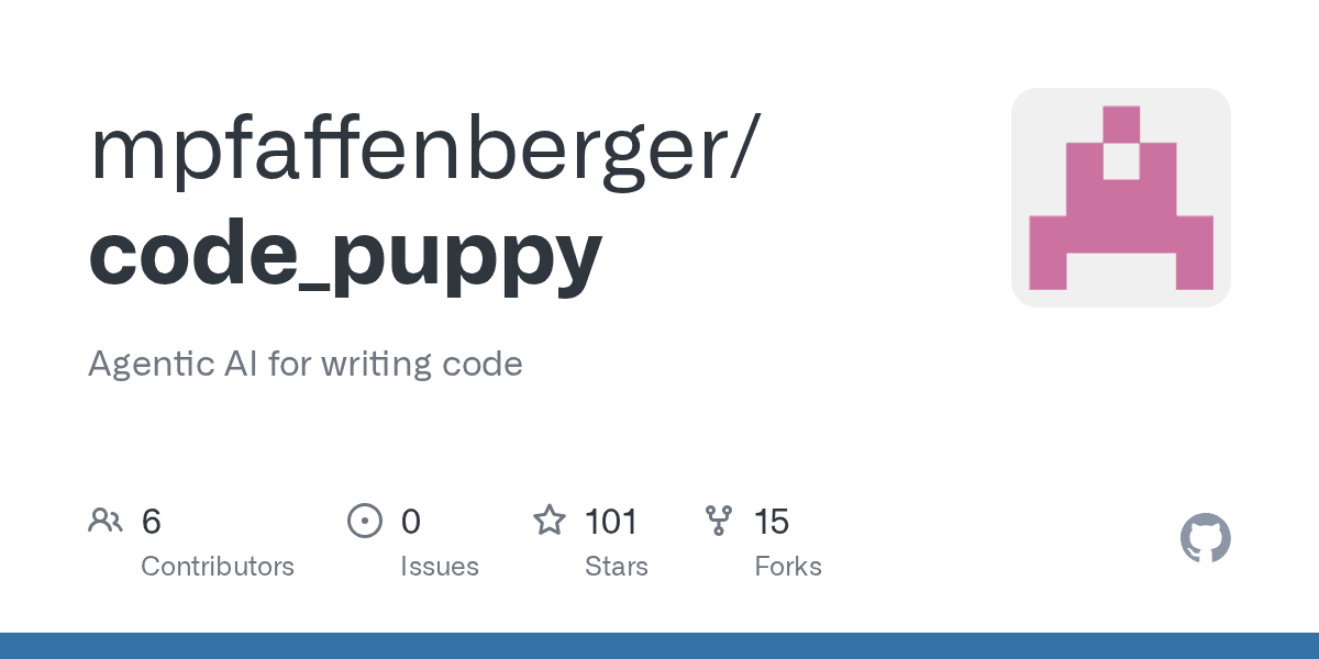 GitHub - Code Puppy: mpfaffenberger/code_puppy: Agentic AI for writing code (CLI/TUI)