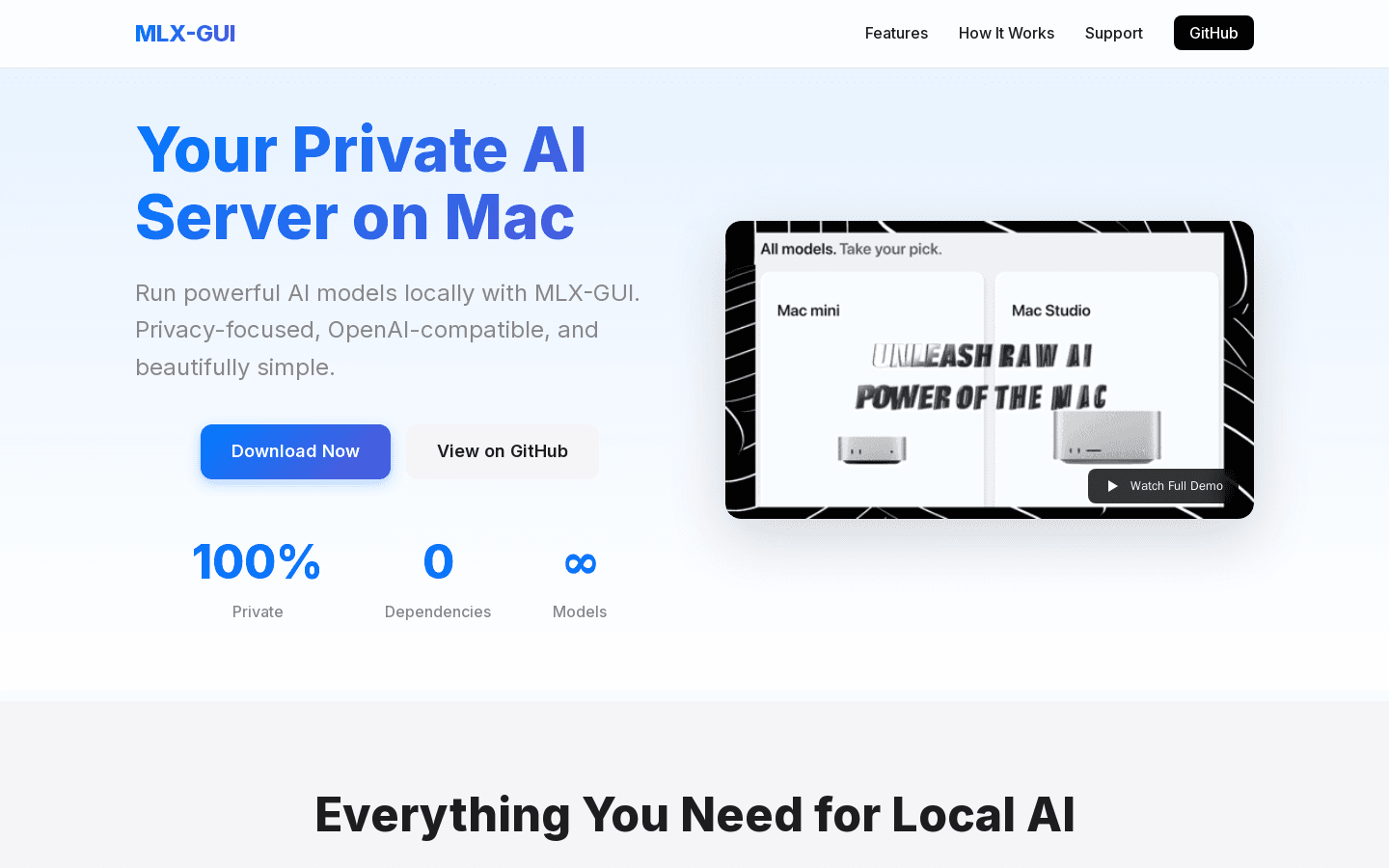 Preview of MLX GUI - Private AI on Apple Silicon