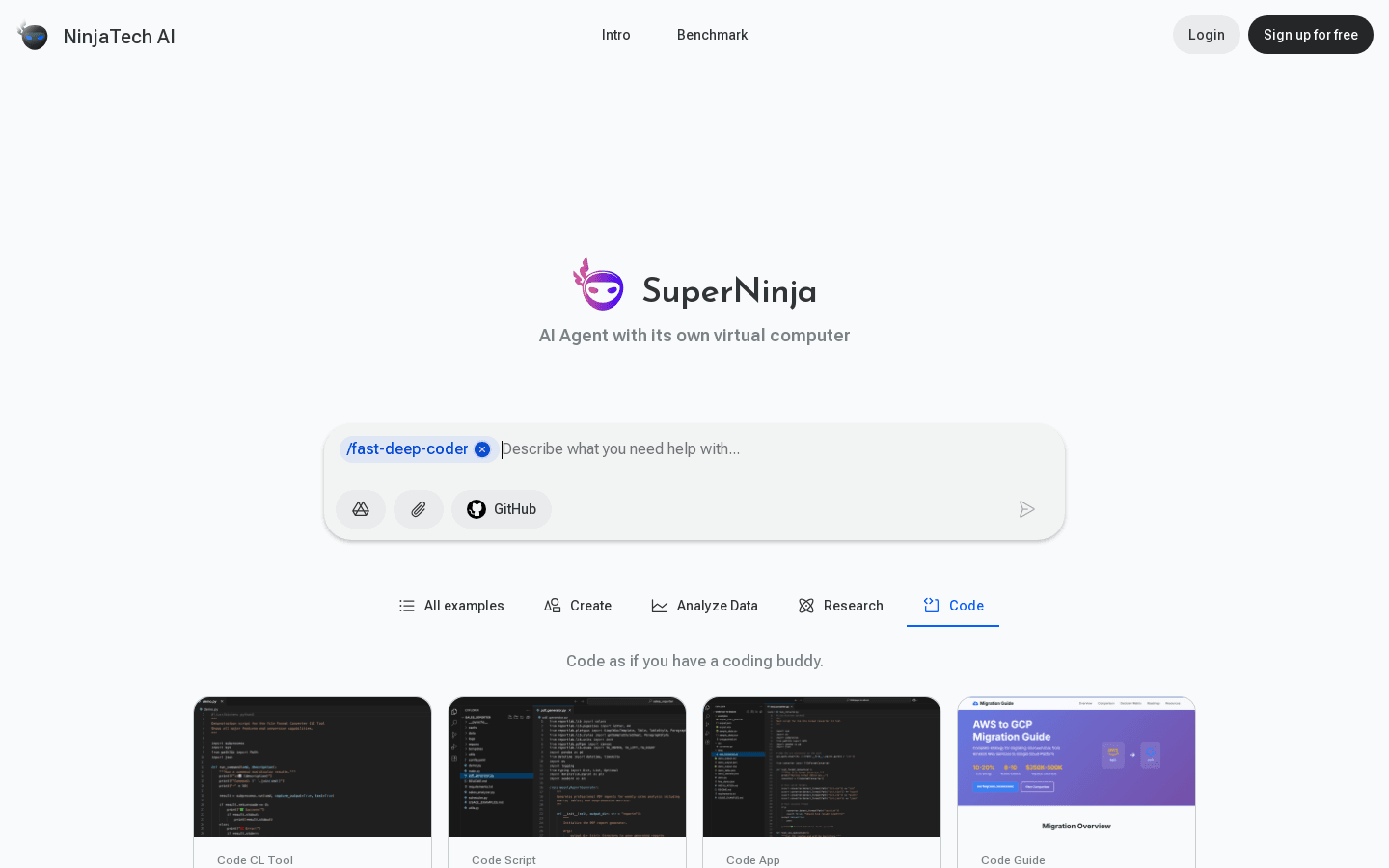 NinjaTech AI Fast Deep Coder - Your Agentic All-in-One AI Assistant