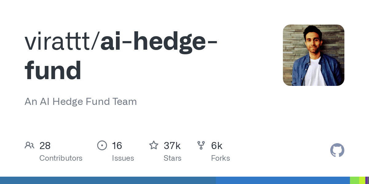 GitHub - virattt/ai-hedge-fund: An AI Hedge Fund Team