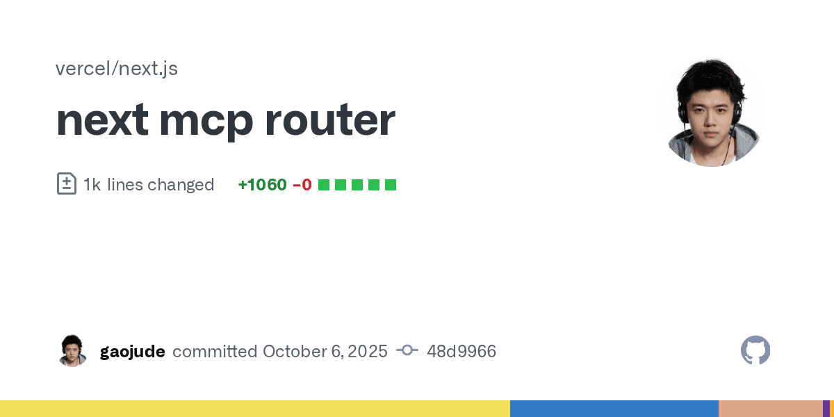 next mcp router · vercel/next.js
