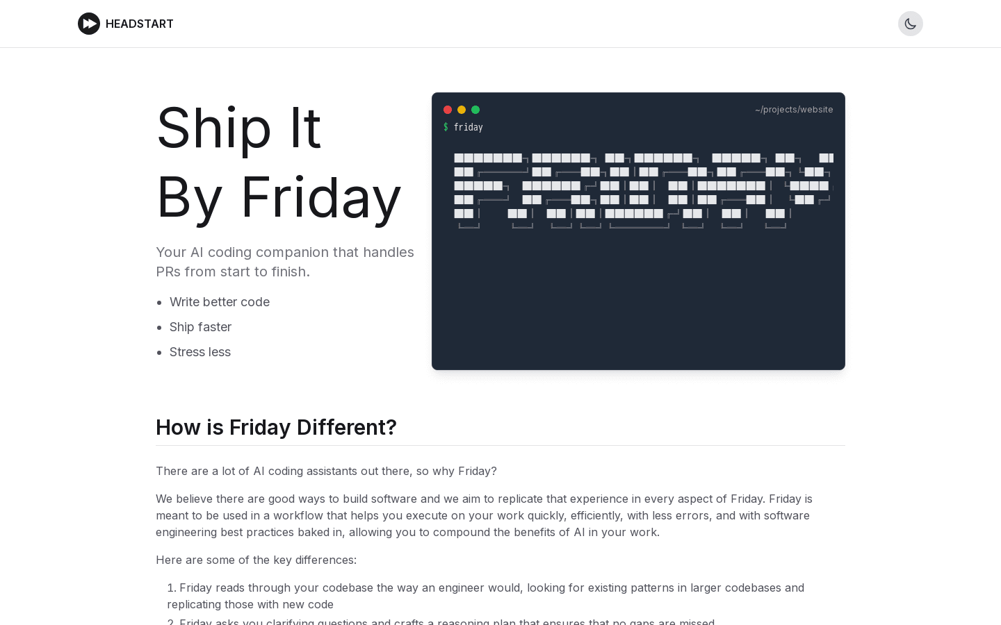 Friday – AI Coding Companion | Code with Friday