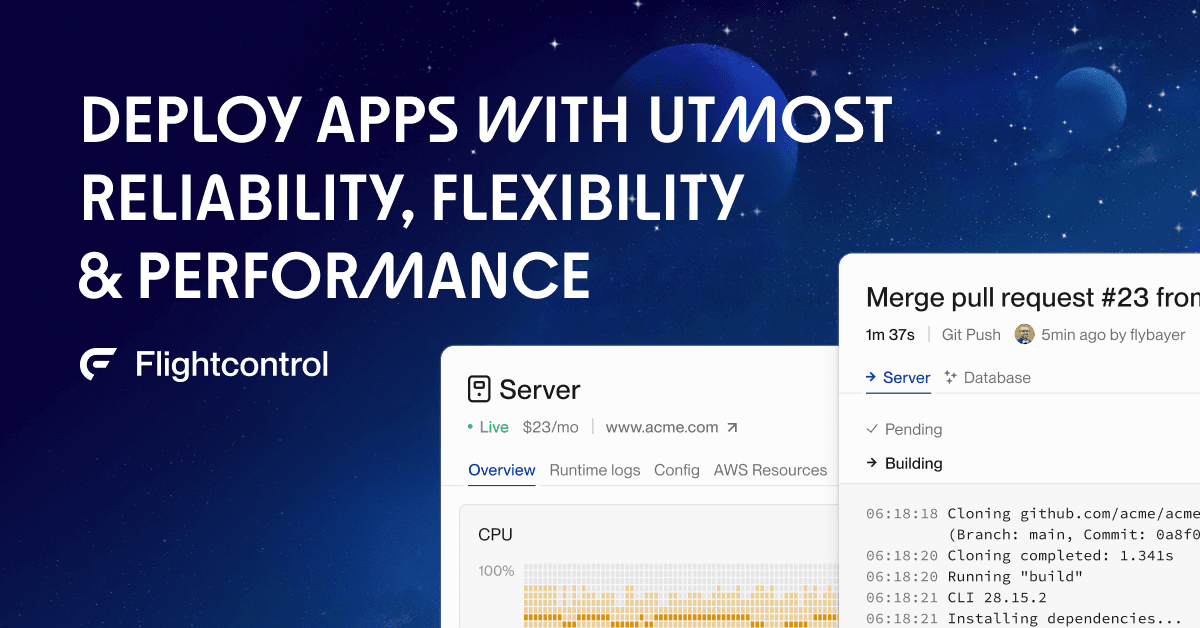 Preview of Flightcontrol – The AWS experience that didn’t seem possible