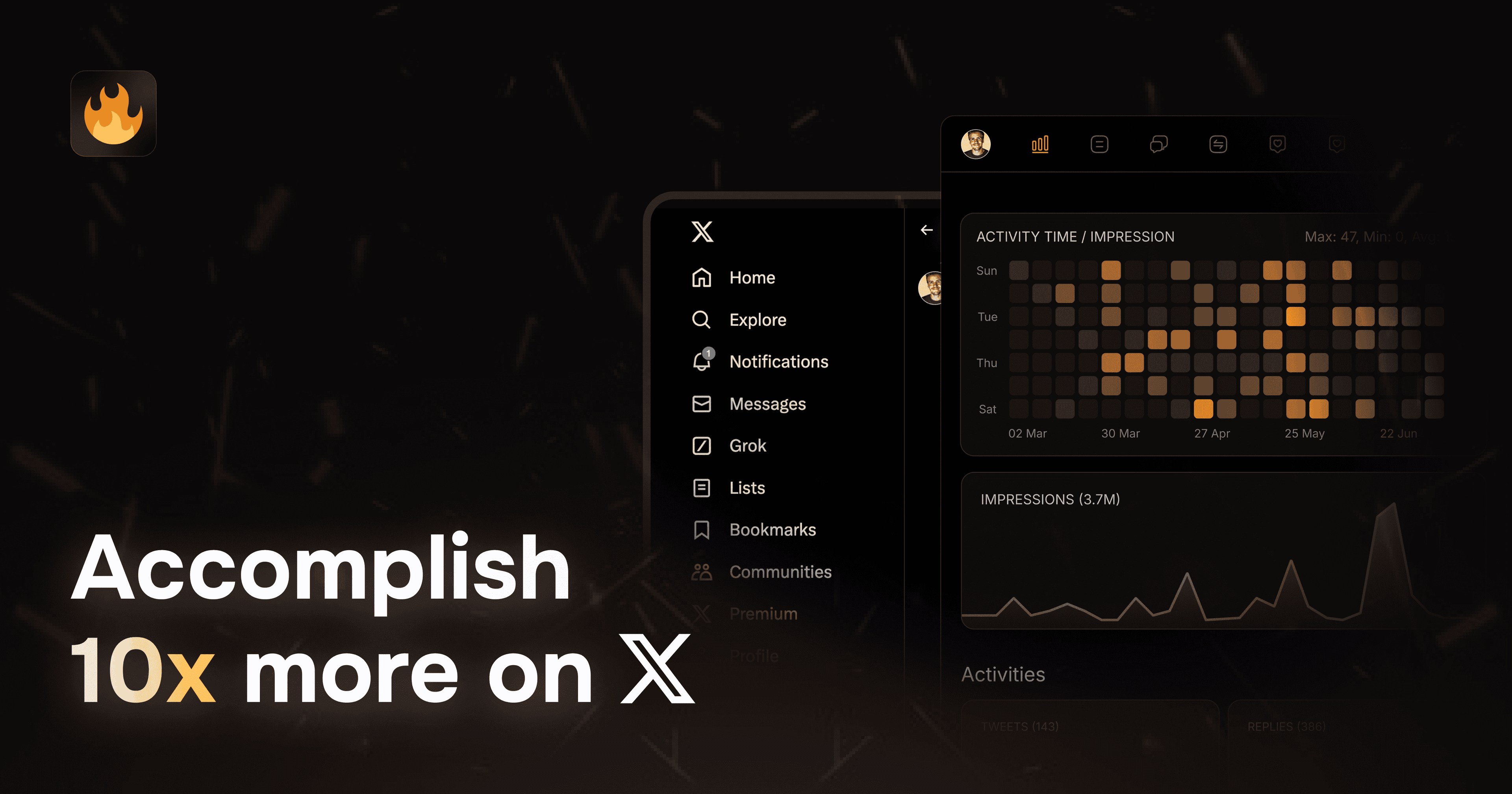 Grow faster on 𝕏 Twitter - SuperX