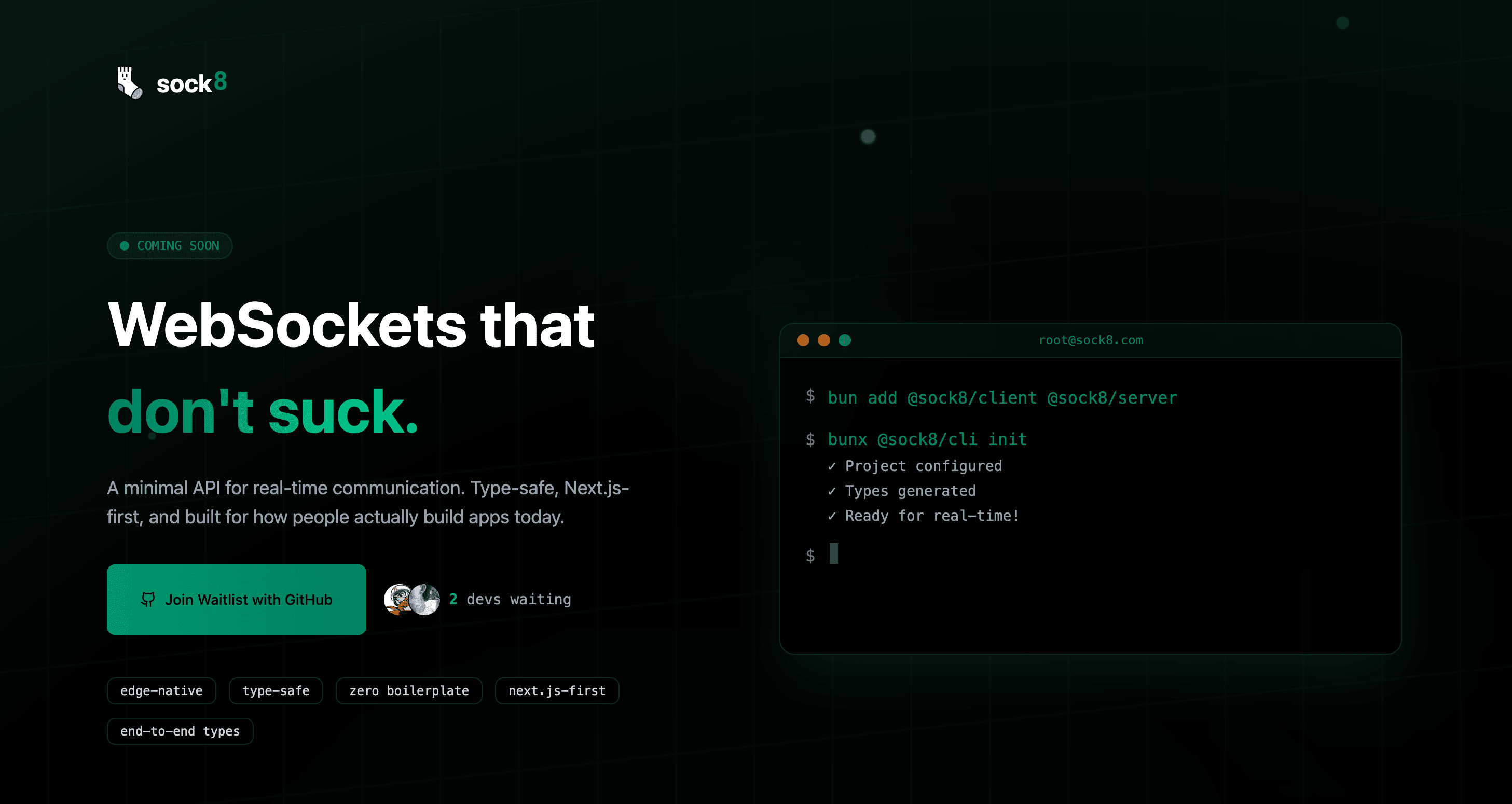 sock8 - Type-safe realtime for Next.js