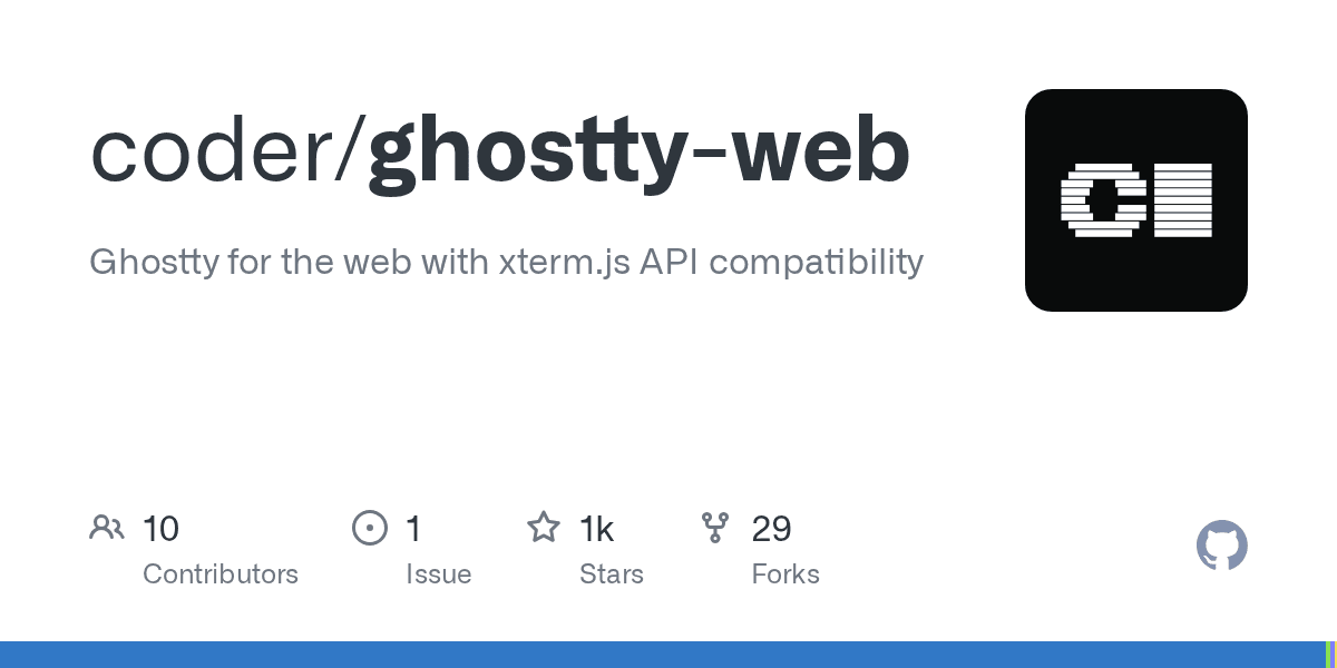 Preview of A terminal implementation on the web using Ghostty with xterm.js API compatibility