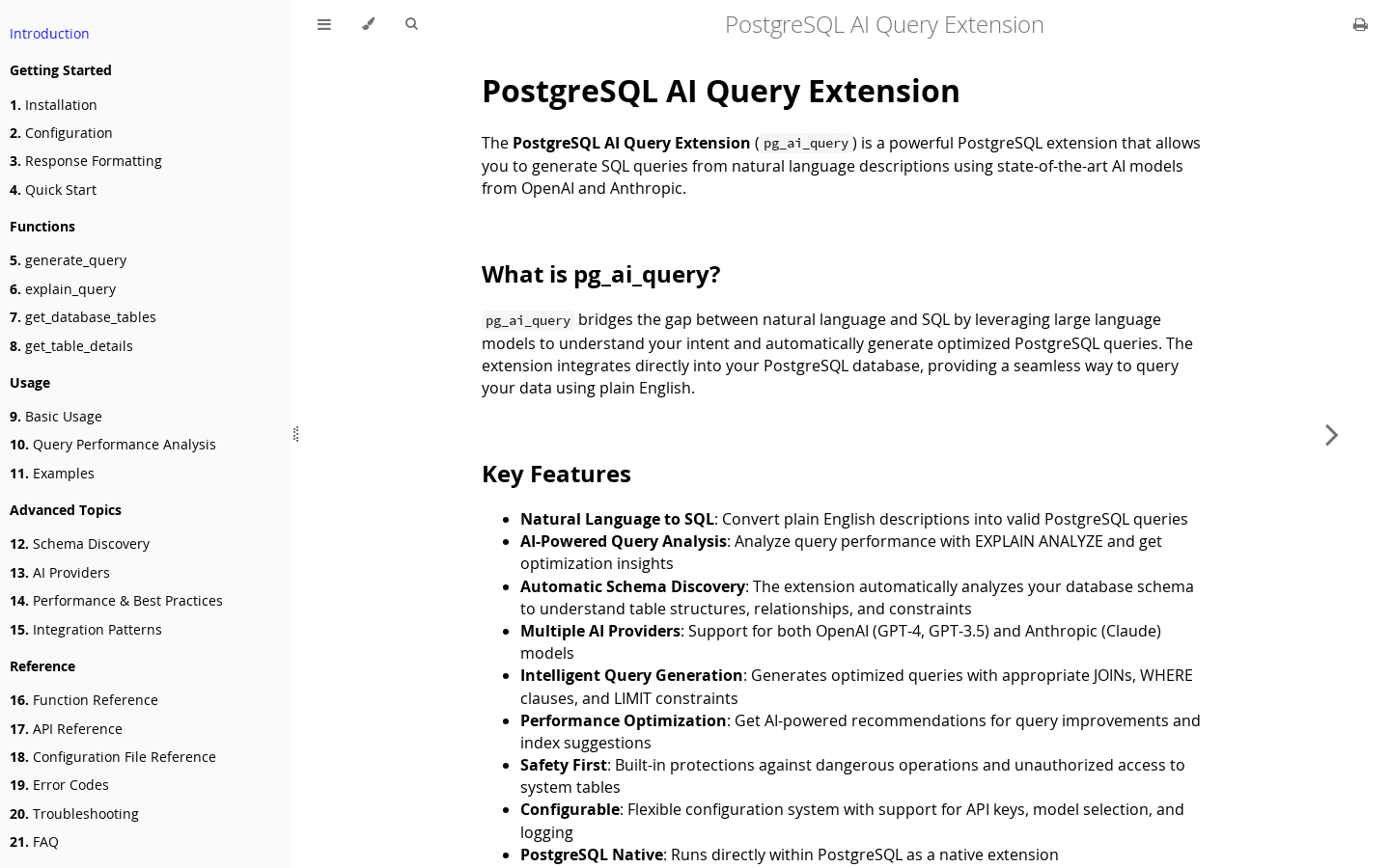 PostgreSQL AI Query Extension