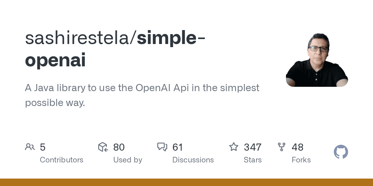GitHub - sashirestela/simple-openai: A Java library to use the OpenAI Api in the simplest possible way.