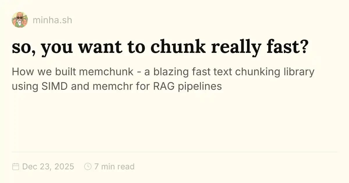 so, you want to chunk really fast?