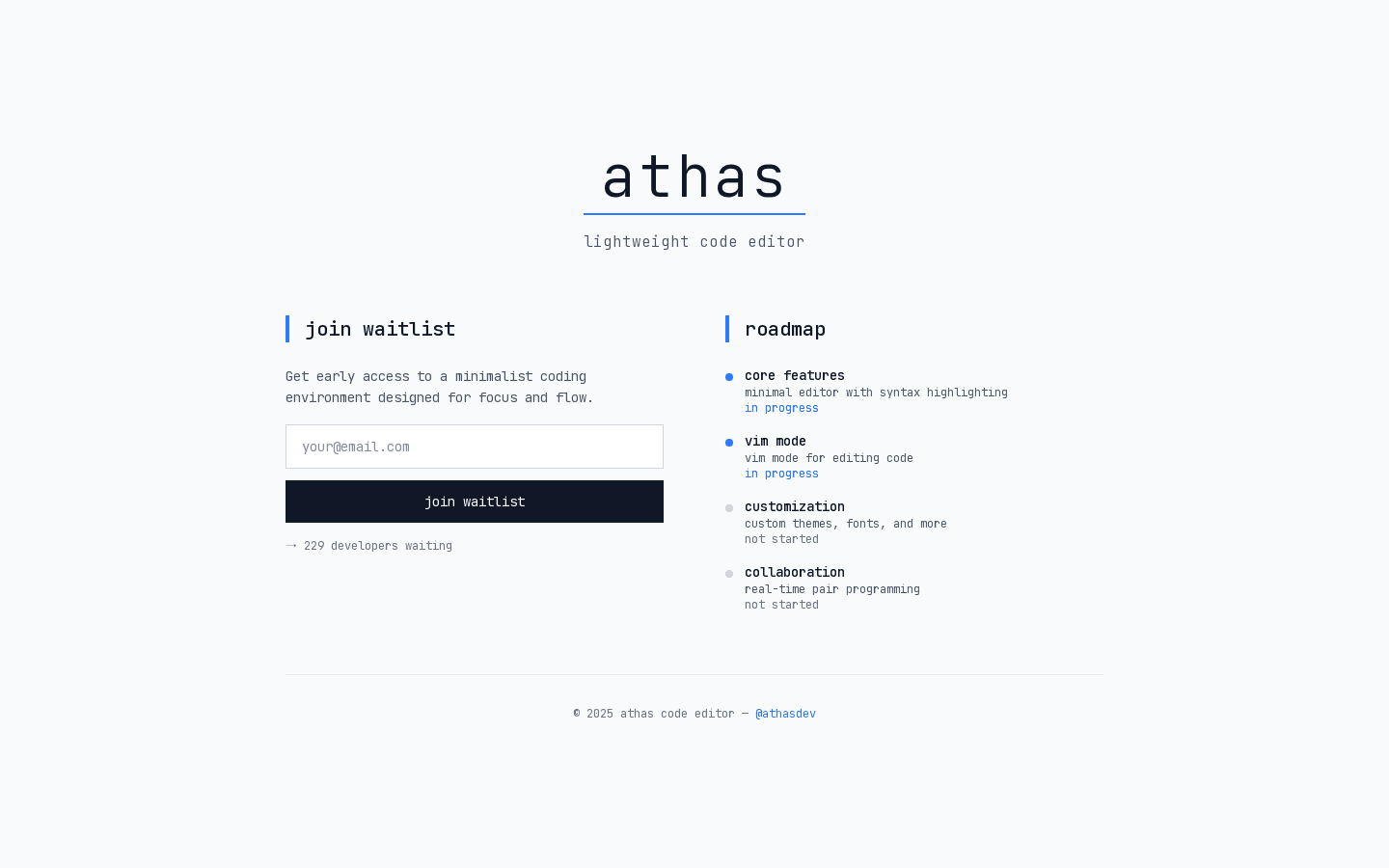 Athas - Lightweight Code Editor