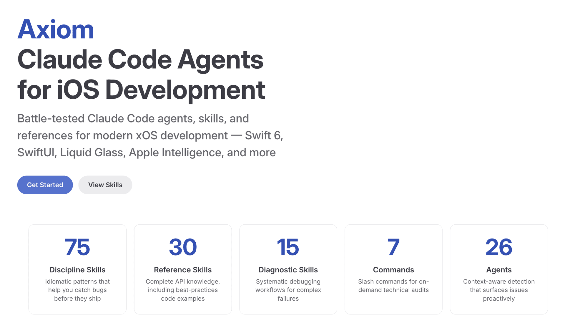 Axiom — Claude Code Agents for iOS Development