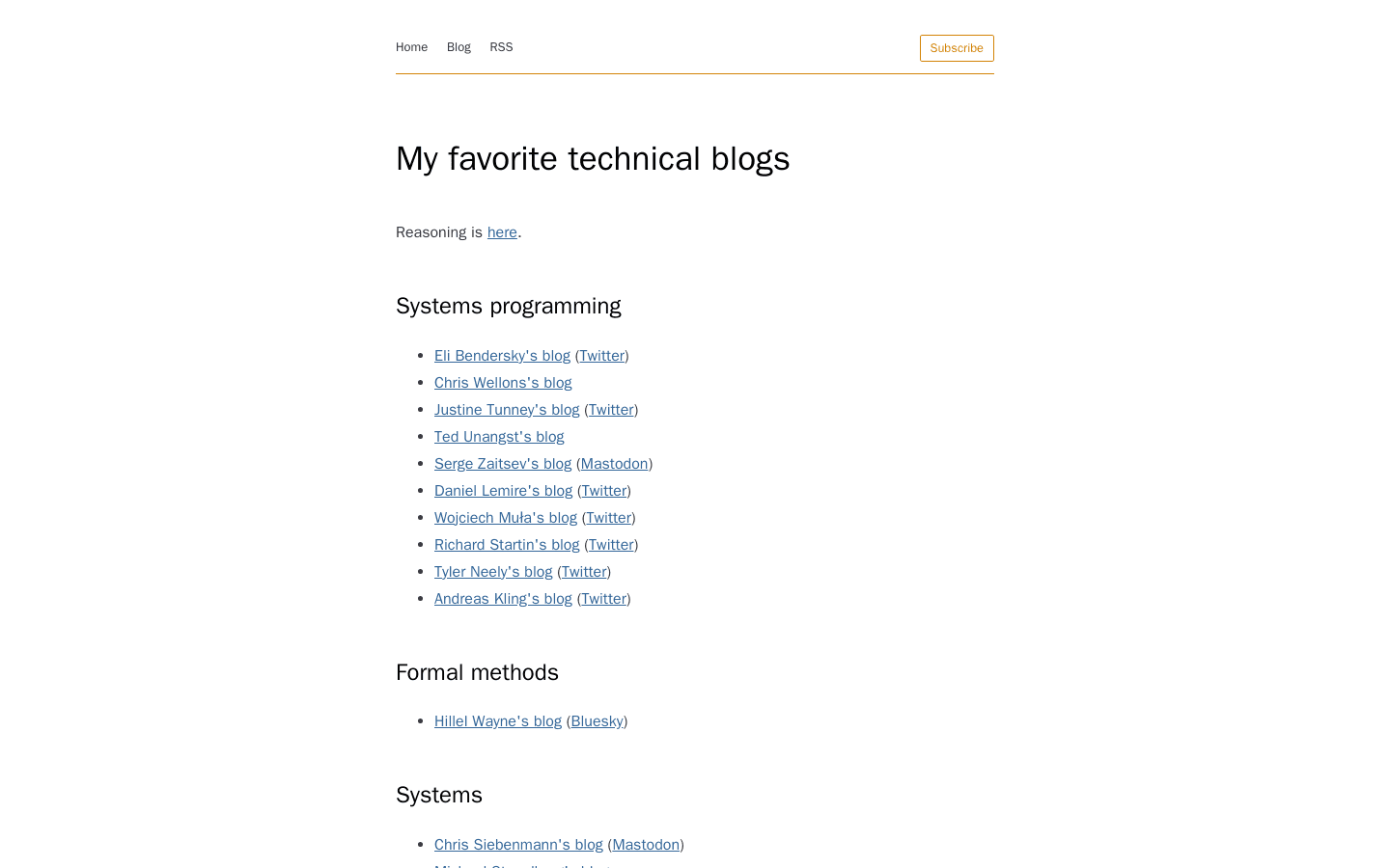 My favorite technical blogs