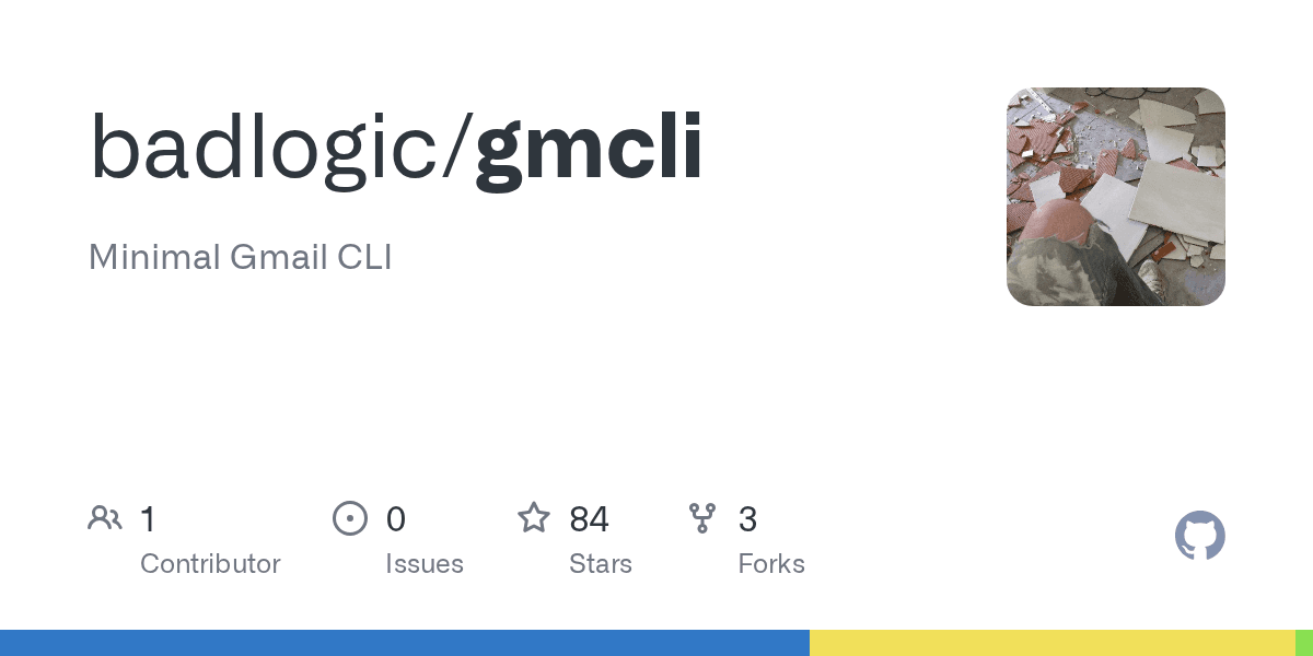 GitHub - badlogic/gmcli: Minimal Gmail CLI