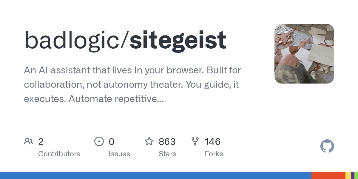 GitHub - badlogic/sitegeist at v1.0.0