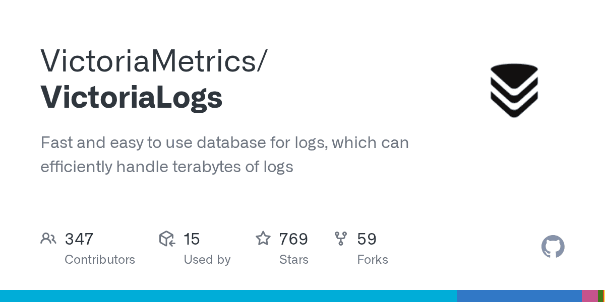 GitHub - VictoriaMetrics/VictoriaLogs: Fast and easy to use database for logs, which can efficiently handle terabytes of logs