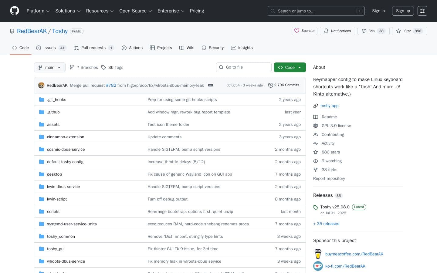 GitHub - RedBearAK/Toshy: Keymapper config to make Linux keyboard shortcuts work like a ’Tosh! And more. (A Kinto alternative.)