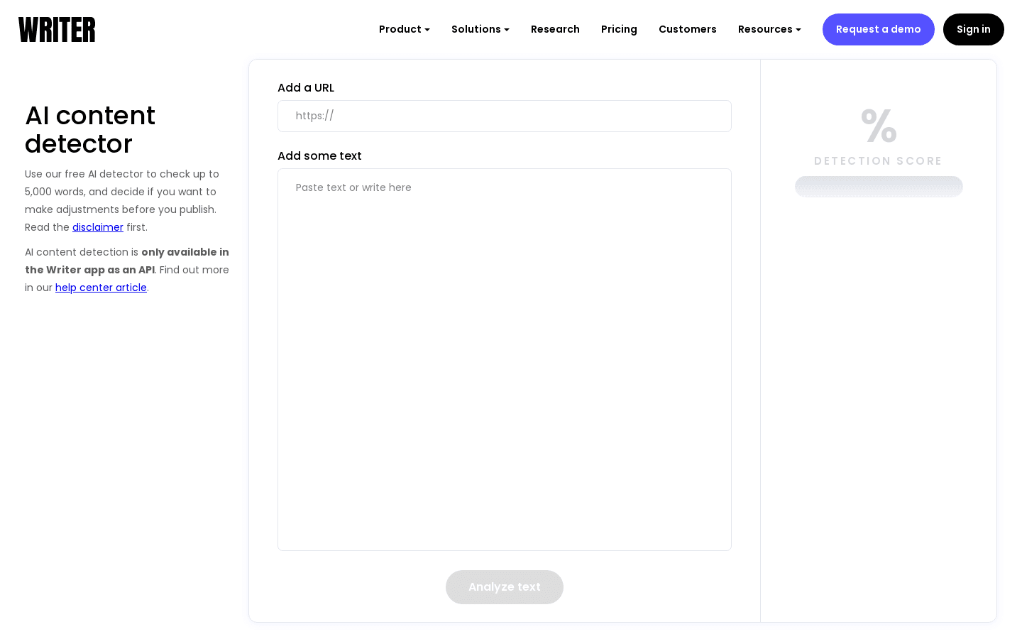 Preview of AI content detector