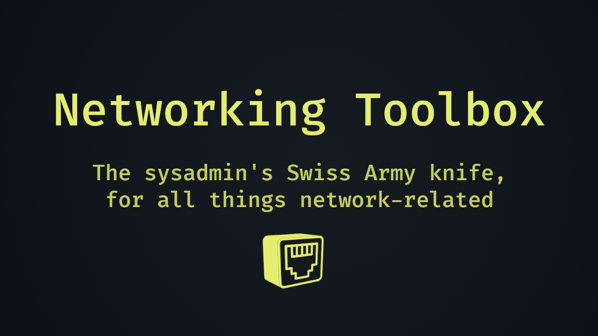 GitHub - Lissy93/networking-toolbox: 🛜 100+ offline-first networking tools and utilities