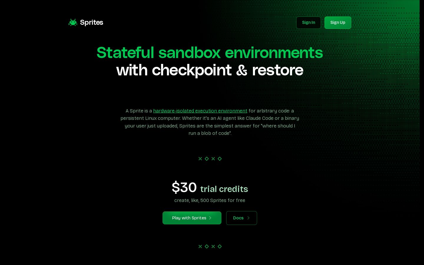 Sprites - Stateful sandboxes
