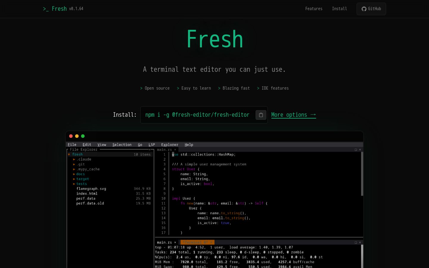 Fresh - The Terminal Text Editor