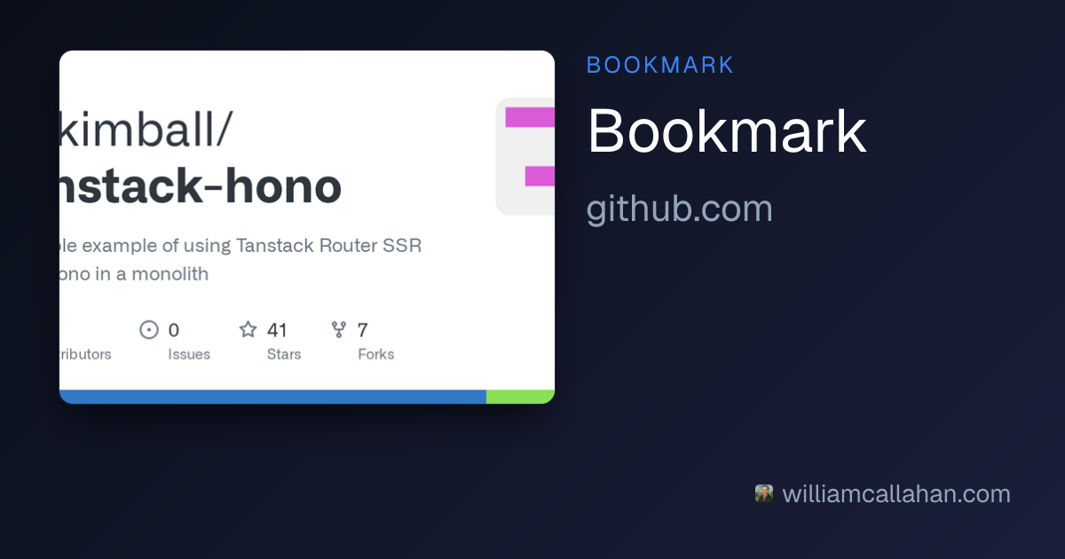 bskimball/tanstack-hono: A simple example of using Tanstack Router...