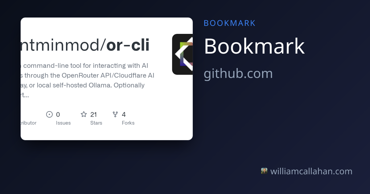 centminmod/or-cli: Python command-line tool for interacting with...