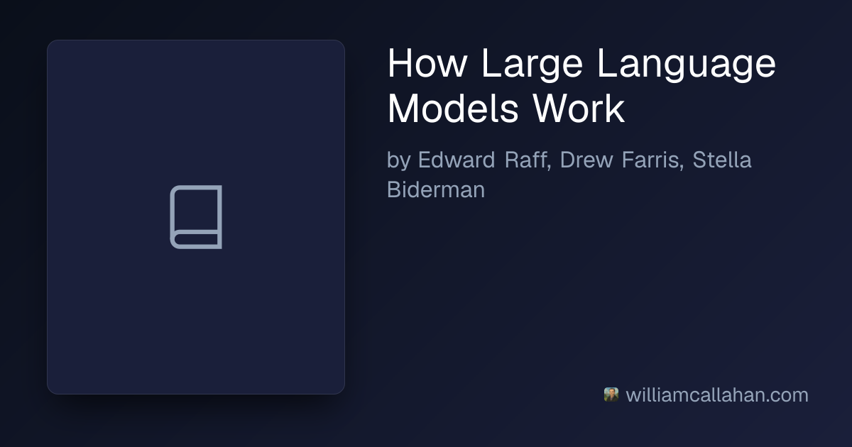 How Large Language Models Work